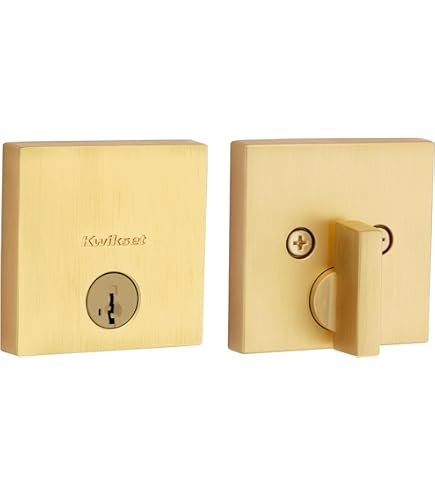 Kwikset Halifax Entry Door Handle with Lock and Key, Secure Keyed